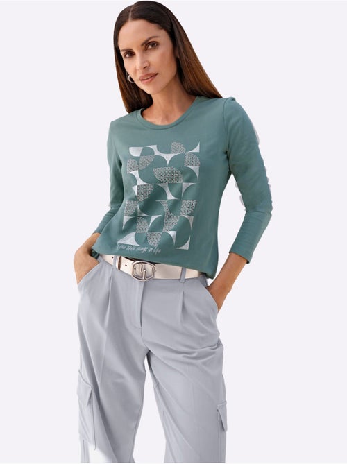 T-shirt à Manches Longues Qualité Coton - Taille Standard - Witt - Kiabi