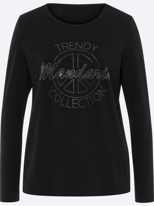 T-shirt à manches longues qualité coton doux sur la peau - taille standard - helline - Kiabi T-shirt à manches longues qualité coton doux sur la peau - taille standard - helline - Kiabi