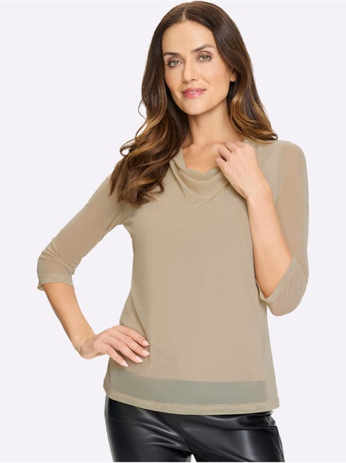 T-shirt à Manches Longues Qualité Mesh Légère - Taille Standard - helline - Kiabi