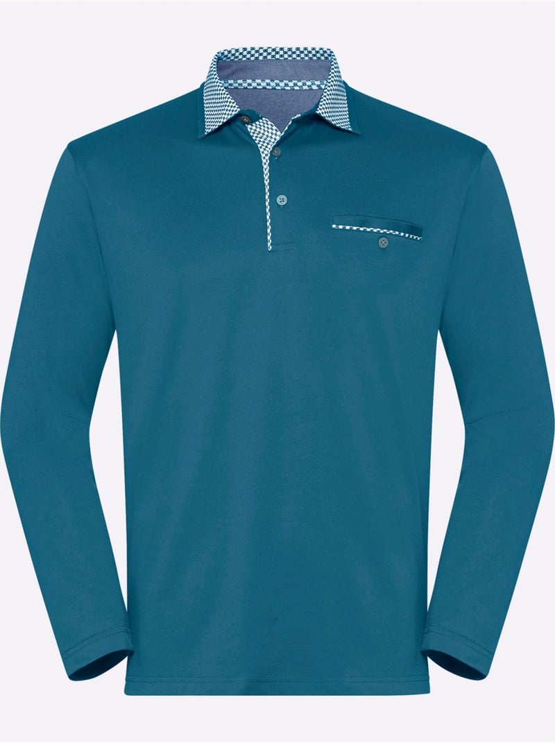 T-shirt à Manches Longues Qualité Signée Hajo - Taille Standard - Witt Bleu pétrole - Kiabi