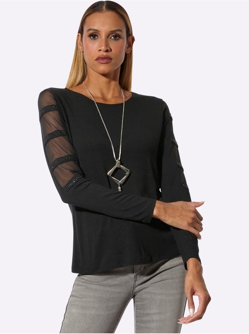 T-shirt à Manches Longues Qualité Tencel - Taille Standard - Helline - Kiabi