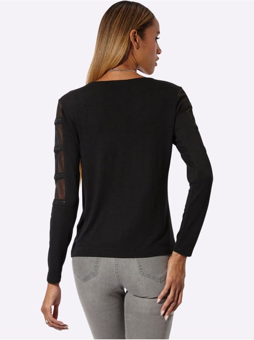 T-shirt à Manches Longues Qualité Tencel - Taille Standard - Helline - Kiabi