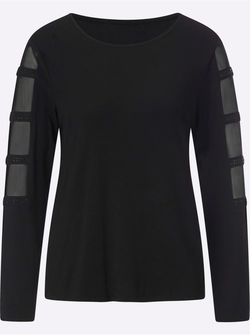 T-shirt à Manches Longues Qualité Tencel - Taille Standard - Helline - Kiabi