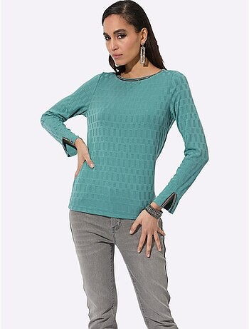 T-shirt à Manches Longues Qualité Viscose Douce - Taille Standard - Helline