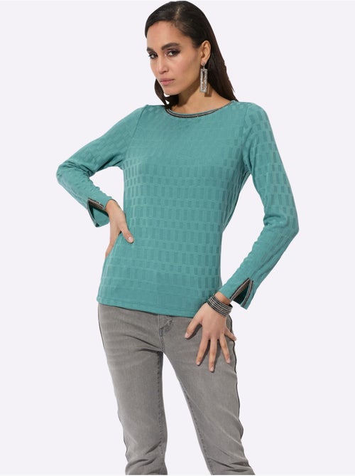 T-shirt à Manches Longues Qualité Viscose Douce - Taille Standard - Helline - Kiabi T-shirt à Manches Longues Qualité Viscose Douce - Taille Standard - Helline - Kiabi