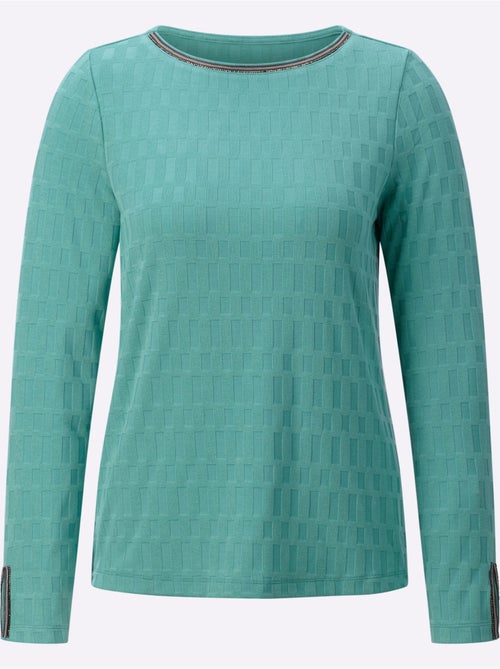T-shirt à Manches Longues Qualité Viscose Douce - Taille Standard - Helline - Kiabi T-shirt à Manches Longues Qualité Viscose Douce - Taille Standard - Helline - Kiabi