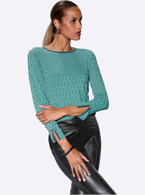 T-shirt à Manches Longues Qualité Viscose Douce - Taille Standard - Helline - Kiabi T-shirt à Manches Longues Qualité Viscose Douce - Taille Standard - Helline - Kiabi