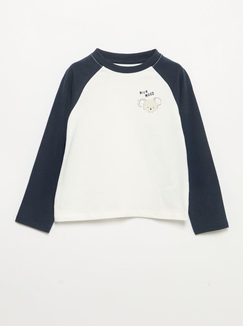 T-shirt à manches longues raglan - Kiabi