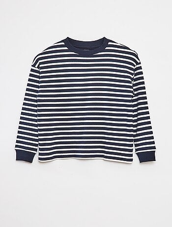 T-shirt à manches longues rayé