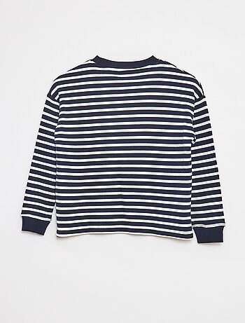 T-shirt à manches longues rayé