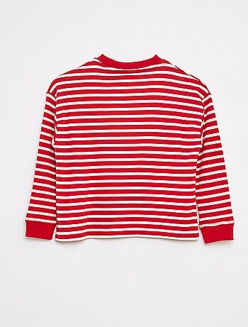 T-shirt à manches longues rayé