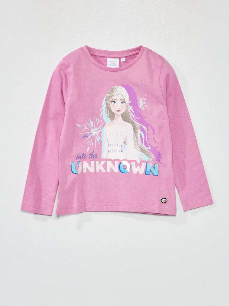 T-shirt à manches longues 'Reine des Neiges' Violet - Kiabi