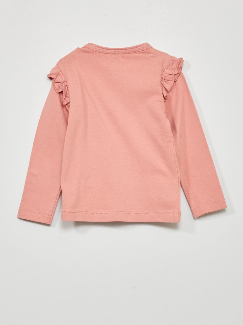 Chemise Manches Longues Prinzessin Lillifee Rose à Pois - Taille 128/140 - Occasion Très Bon état