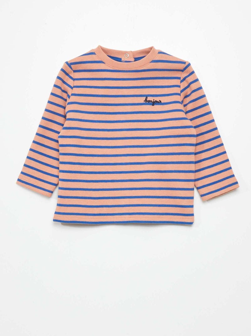 T-shirt à manches longues Rose - Kiabi