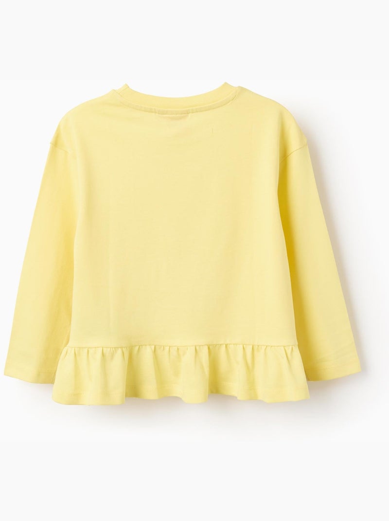 T-Shirt à Manches Longues Snoopy Jaune - Kiabi