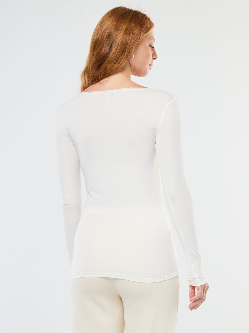 T-shirt à manches longues sous-vêtement Beige - Kiabi