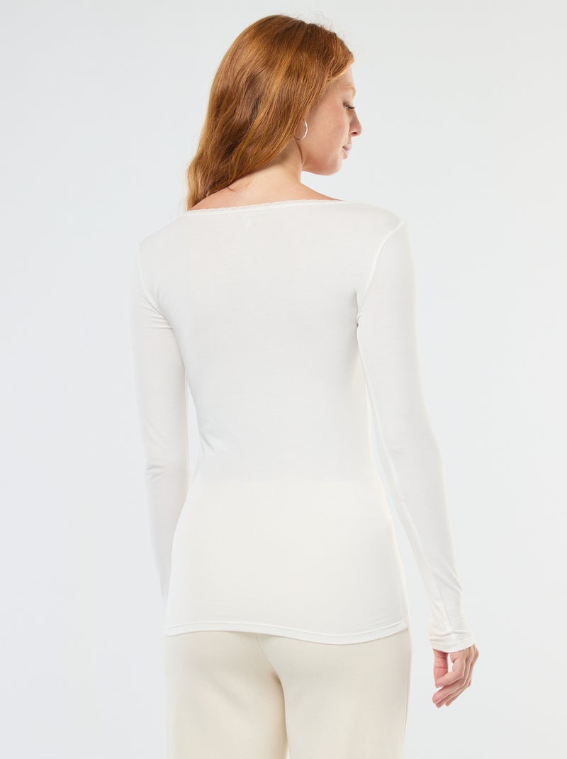 T-shirt à manches longues sous-vêtements Blanc - Kiabi