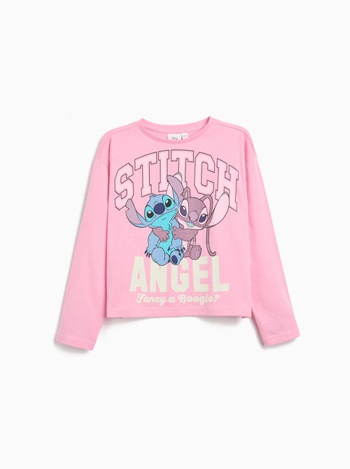 T-shirt à manches longues « Stitch » pour fille MO Fashion - Kiabi
