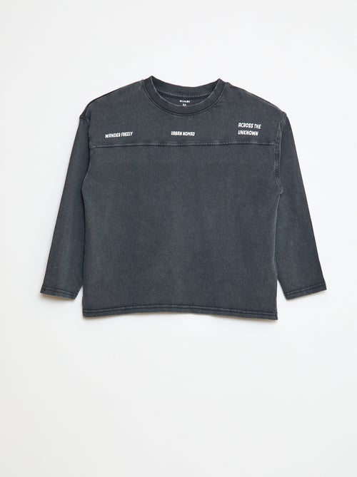 T-shirt à manches longues style sport américain - Kiabi
