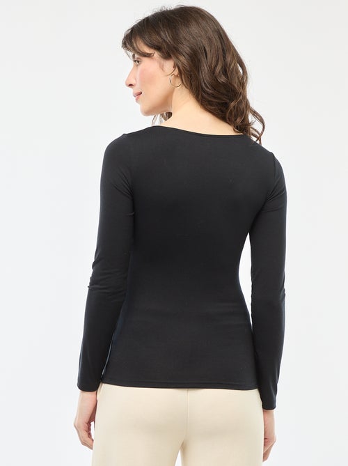 T-shirt à manches longues thermique effet seconde peau - Kiabi