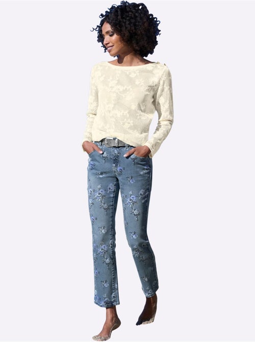 T-shirt à manches longues tout en dentelle - taille standard - helline - Kiabi T-shirt à manches longues tout en dentelle - taille standard - helline - Kiabi