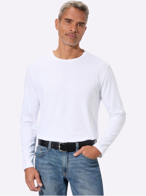 T-shirt à manches longues un basique facile à assortir - taille standard - moda vilona - Kiabi T-shirt à manches longues un basique facile à assortir - taille standard - moda vilona - Kiabi