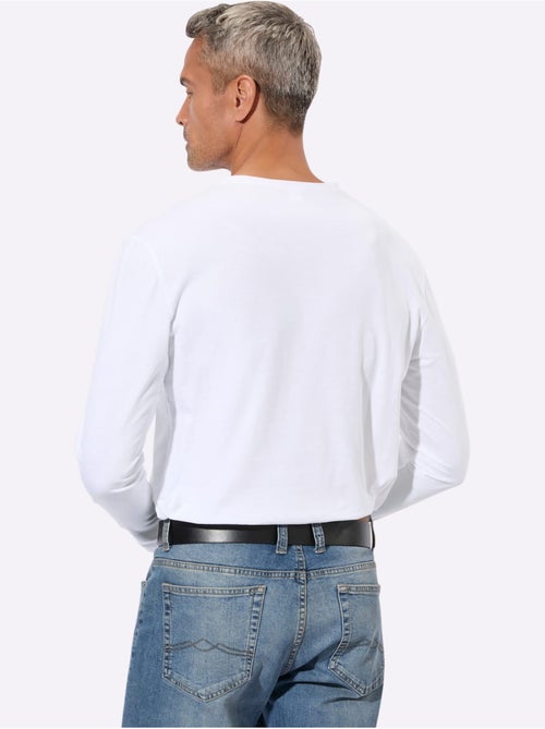 T-shirt à manches longues un basique facile à assortir - taille standard - moda vilona - Kiabi T-shirt à manches longues un basique facile à assortir - taille standard - moda vilona - Kiabi