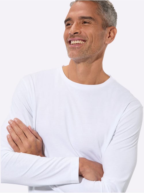 T-shirt à manches longues un basique facile à assortir - taille standard - moda vilona - Kiabi T-shirt à manches longues un basique facile à assortir - taille standard - moda vilona - Kiabi