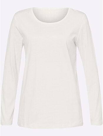 T-shirt à Manches Longues Un Basique Facile à Assortir - Taille Standard - Moda Vilona
