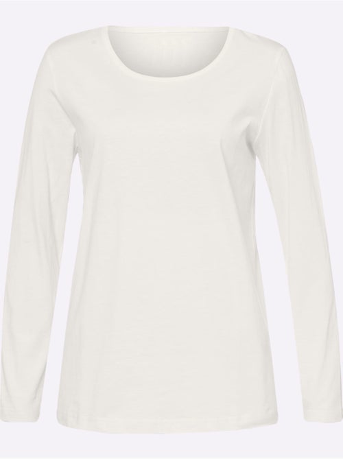 T-shirt à Manches Longues Un Basique Facile à Assortir - Taille Standard - Moda Vilona - Kiabi T-shirt à Manches Longues Un Basique Facile à Assortir - Taille Standard - Moda Vilona - Kiabi