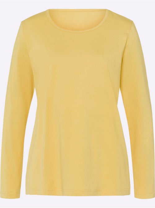 T-shirt à Manches Longues Un Basique Facile à Assortir - Taille Standard - Moda Vilona - Kiabi T-shirt à Manches Longues Un Basique Facile à Assortir - Taille Standard - Moda Vilona - Kiabi