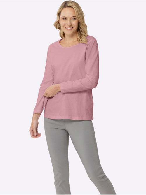 T-shirt à Manches Longues Un Basique Facile à Assortir - Taille Standard - Moda Vilona - Kiabi T-shirt à Manches Longues Un Basique Facile à Assortir - Taille Standard - Moda Vilona - Kiabi