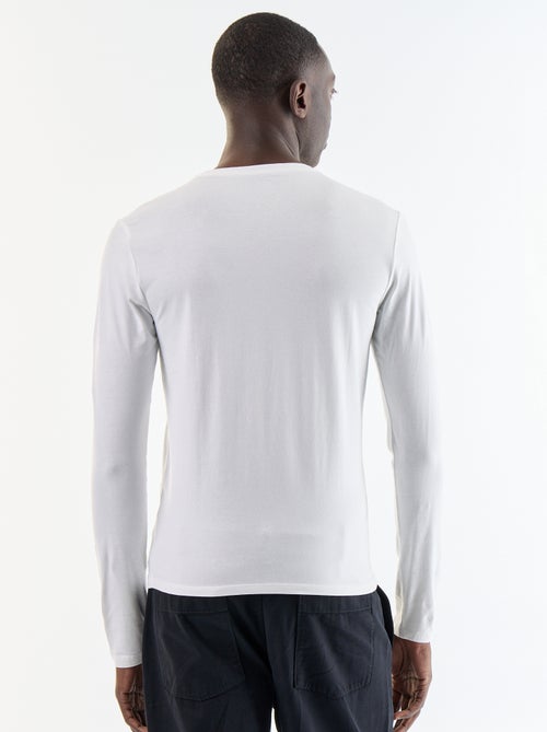 T-shirt à manches longues uni - Kiabi
