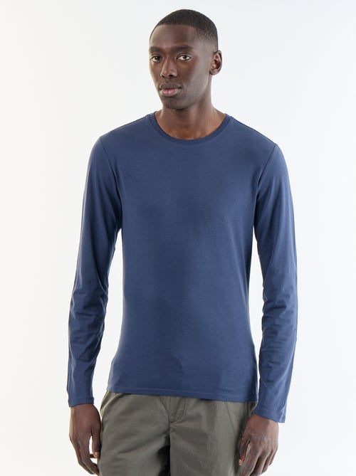 T-shirt à manches longues uni - Kiabi