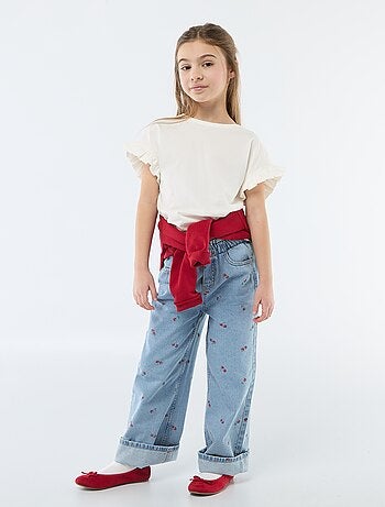 T-shirt à manches volantes