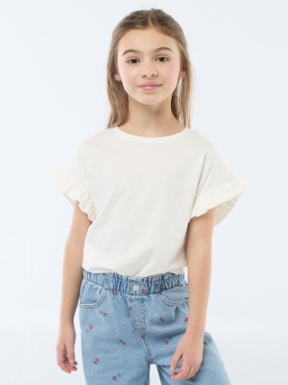 T-shirt à manches volantes