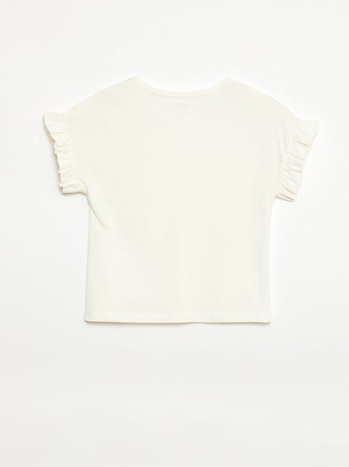 T-shirt à manches volantes - Kiabi