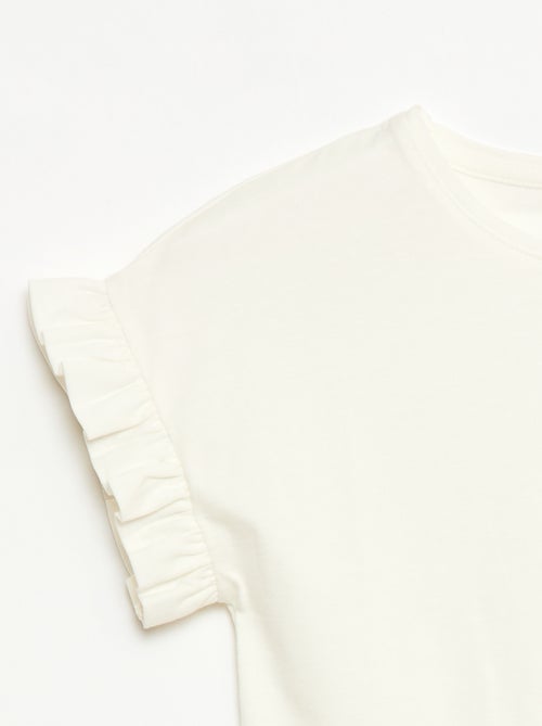 T-shirt à manches volantes - Kiabi