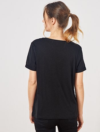 T-shirt à message brodé - Kiabi