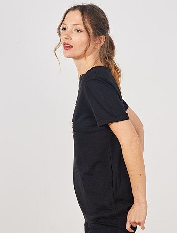 T-shirt à message brodé - Kiabi