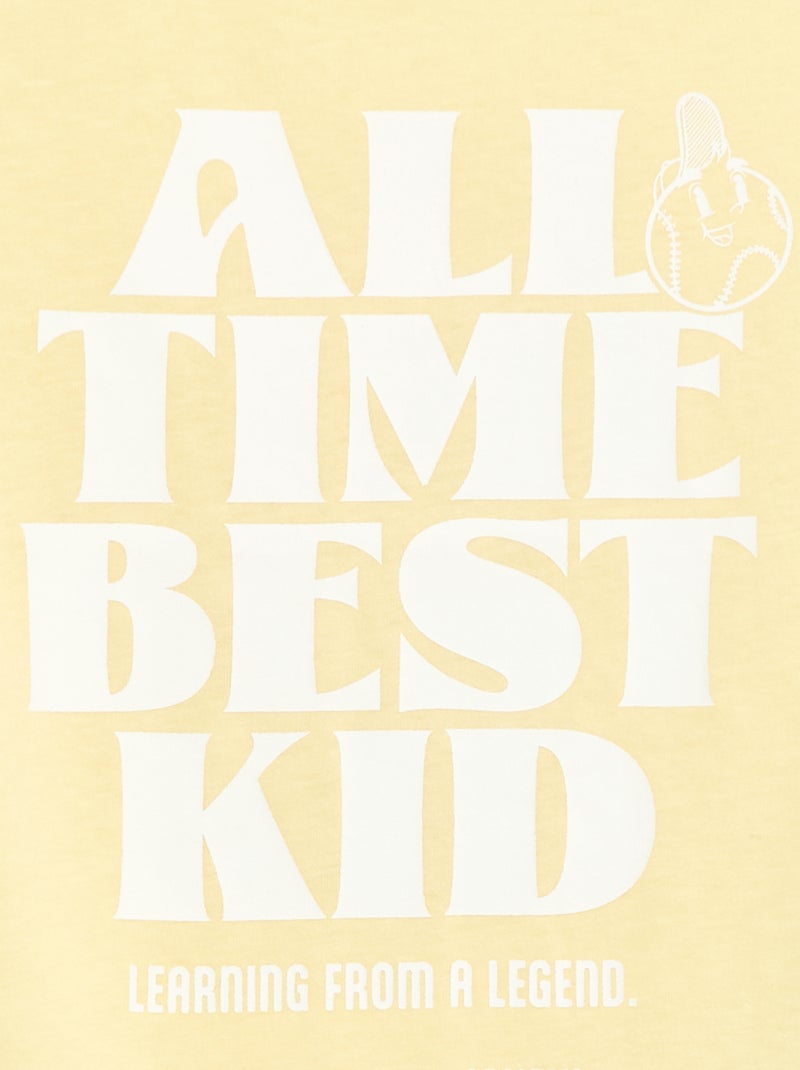 T-shirt à message fête des pères Jaune - Kiabi