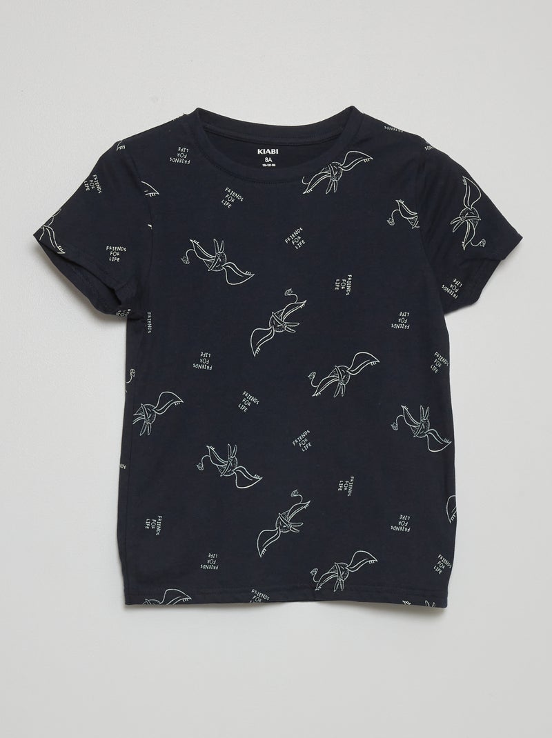 T-shirt à motif Bleu - Kiabi