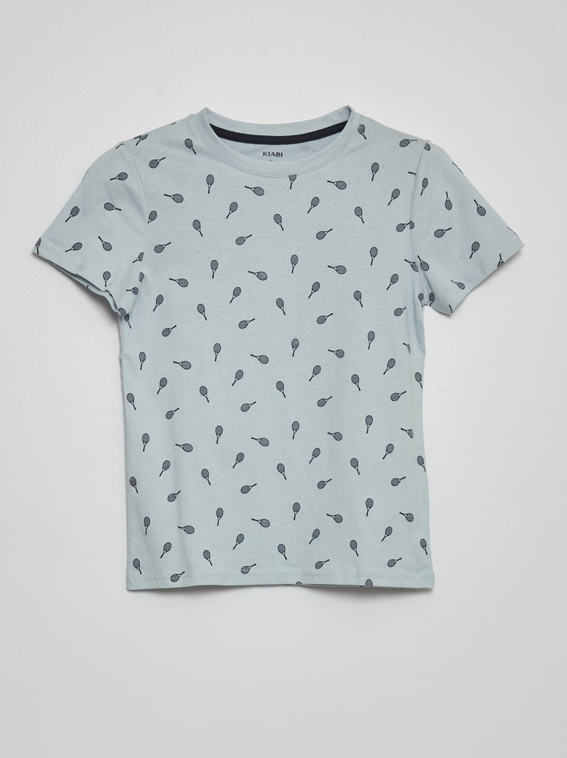 T-shirt à motif Bleu - Kiabi