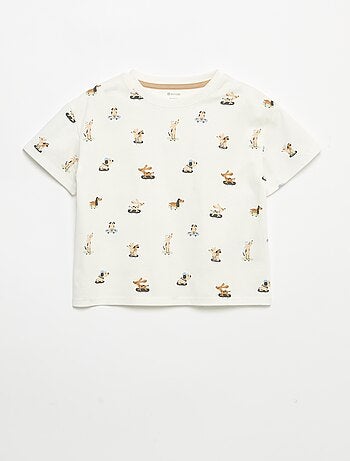 T-shirt à motif et à manches courtes
