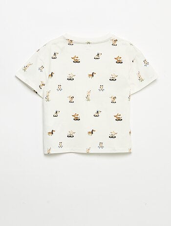 T-shirt à motif et à manches courtes