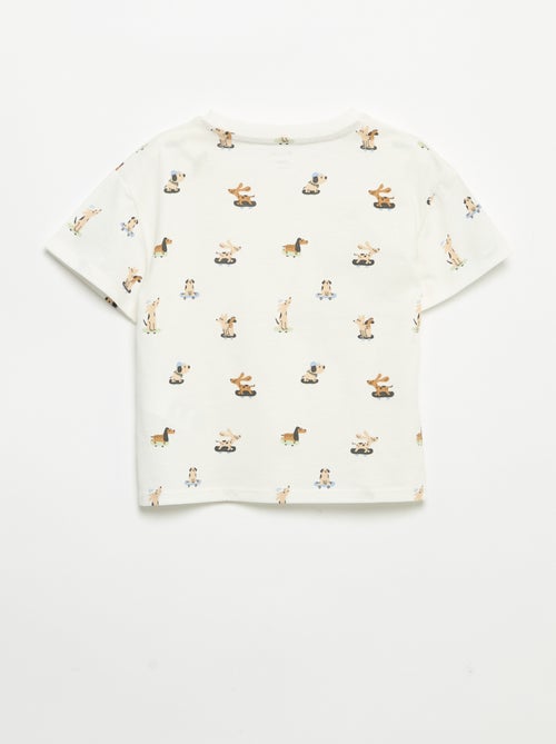T-shirt à motif et à manches courtes - Kiabi