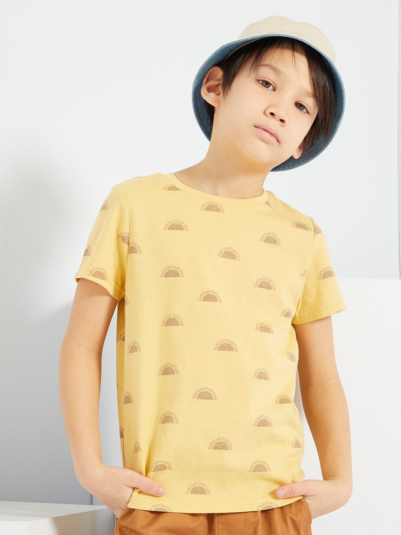 T-shirt à motif jaune - Kiabi