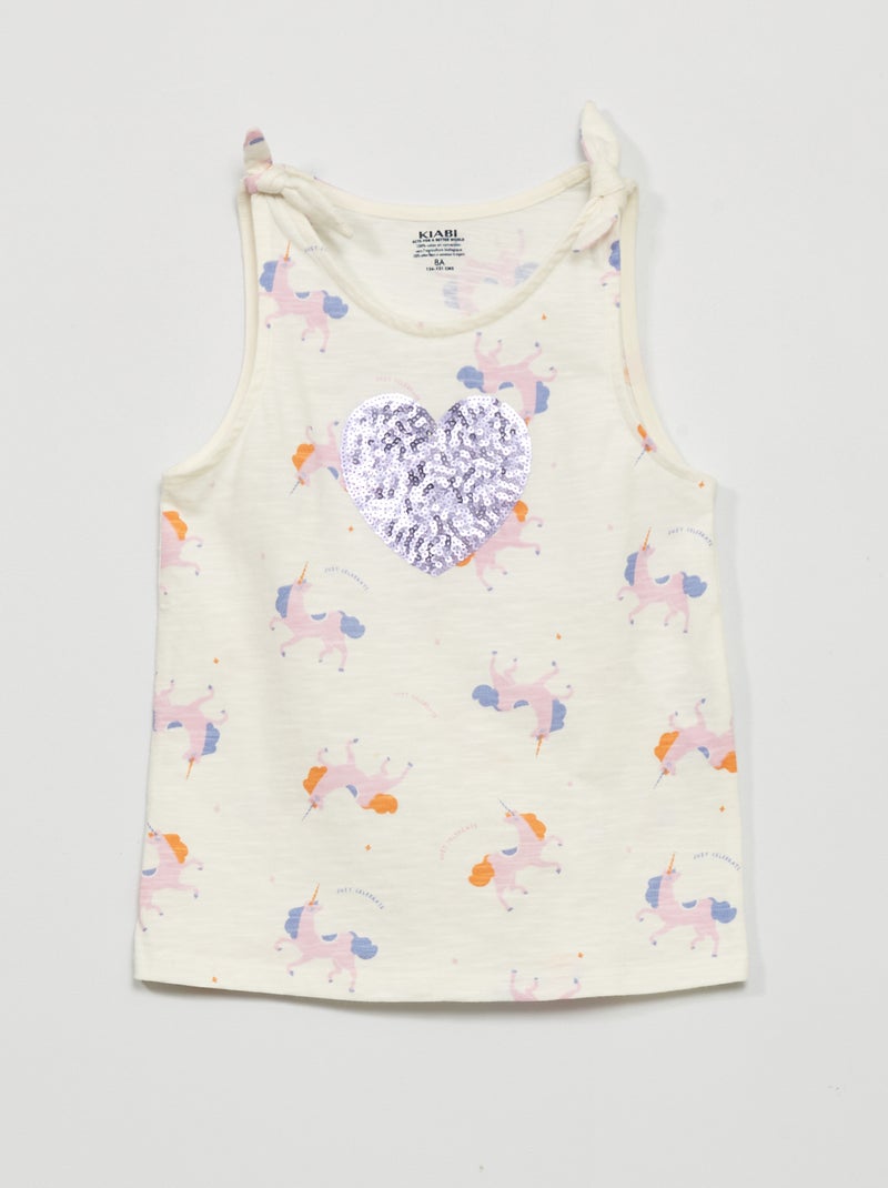 T-shirt à motif 'licornes' Blanc - Kiabi