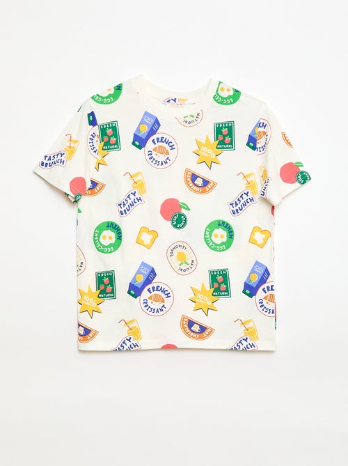 T-shirt à motif manches courtes - Kiabi