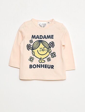 T-shirt à motif 'Monsieur Madame' en coton
